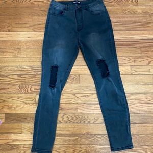 Distressed Knees Denim Jeans